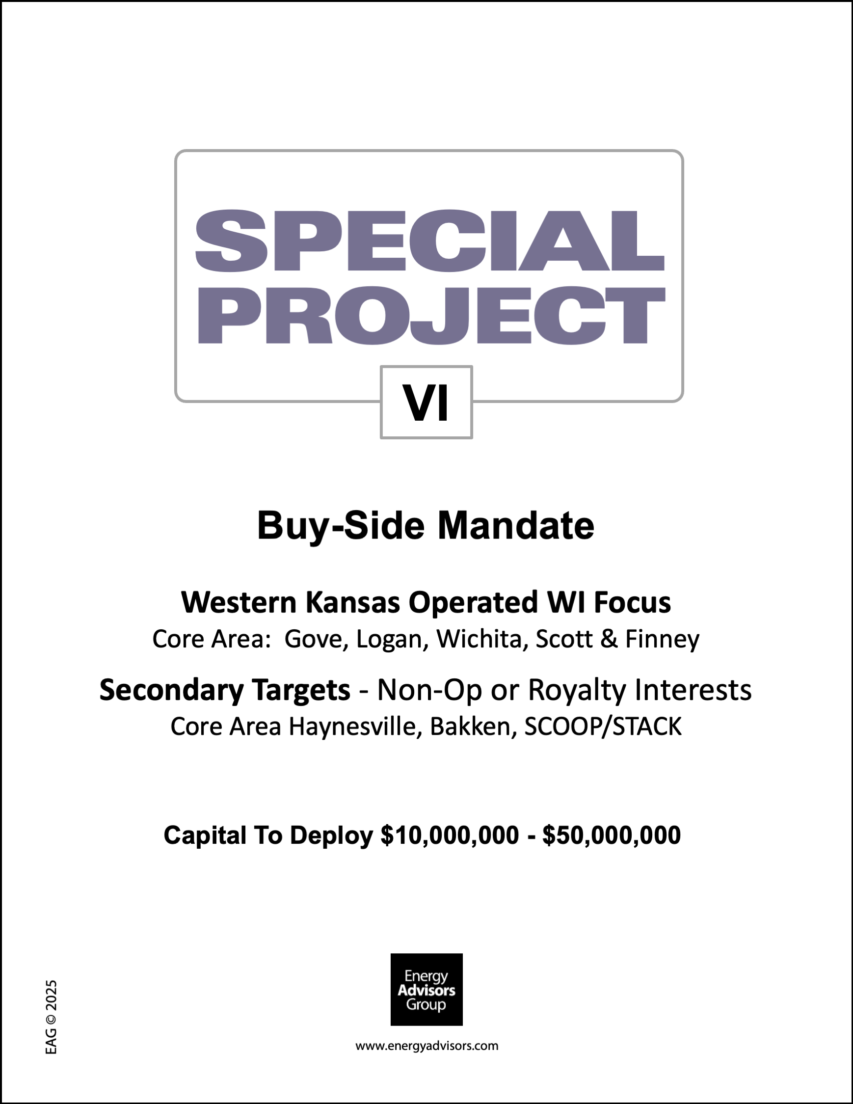 FAMILY OFFICE LOOKING FOR DEALS - Energy Advisors Group FAMILY OFFICE LOOKING FOR DEALS